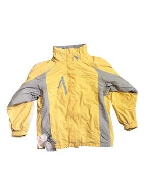 2 In 1 Ski Jacket Waterproof Shell Fleece Women Small Yellow Winter Snow Coat